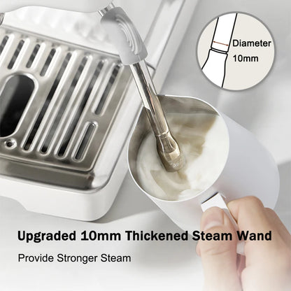 ‌220V Commercial Italian Coffee Machine 58mm Bottomless Handle Stainless Steel Extraction System Professional Steam Milk Frother