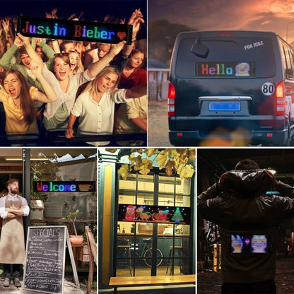 RGB LED Matrix Panel for Trucks Bluetooth App-Controlled DIY Programmable Scrolling Eyes