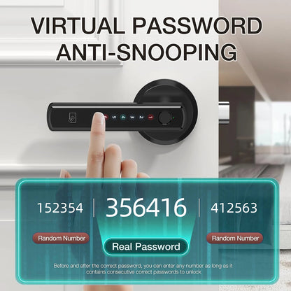 ‌Smart Fingerprint Door Lock Pro‌ WiFi/APP Remote Control Touchscreen Keypad Auto-Lock IP65 Waterproof