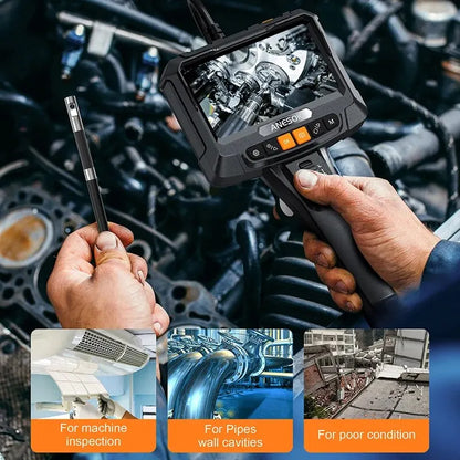 8mm 5-inch IPS screen 1080P single and dual lens detection endoscope 360 ° steering industrial endoscope camera