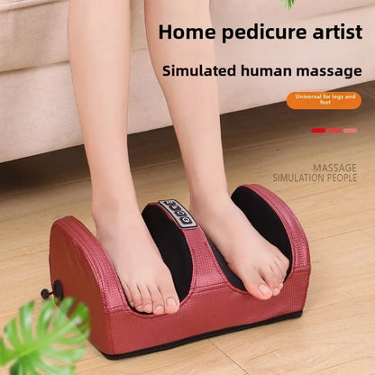 Hot compress+kneading foot therapy massager with constant temperature for deep relaxation of calves/arms Home office multifunctional massage machine in black and red