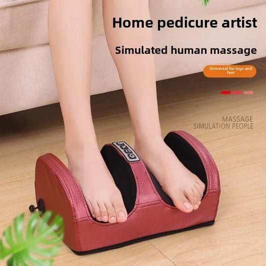 Hot compress+kneading foot therapy massager with constant temperature for deep relaxation of calves/arms Home office multifunctional massage machine in black and red