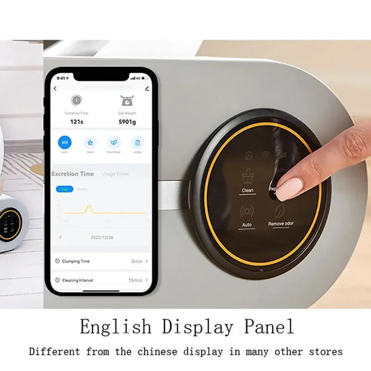 ‌65L Automatic Self-Cleaning Cat Litter Box Fully Enclosed Smart Pet Toilet with Odor Control & Health Monitoring