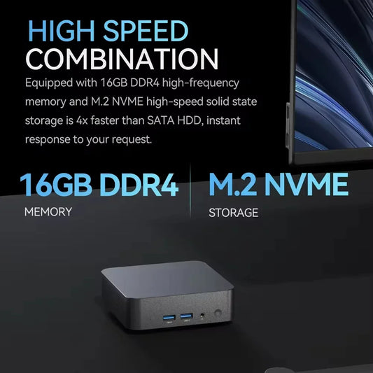 Ordinateur de bureau Intel Core i9 8950HK Celeron Windows 11 16 Go LPDD4 1 To 2 To SSD M.2 Wi-Fi 6 1000 Mbps Ordinateur de jeu Mini ordinateur