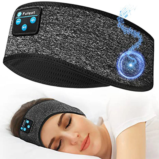 Casque de sommeil Bluetooth 5.0, bandeau, masque pour les yeux sans fil avec haut-parleurs ultra-fins, design élastique confortable pour les dormeurs latéraux et les sportifs