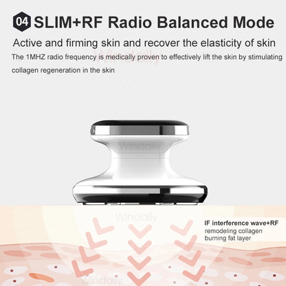 EMS+RF dual frequency lipolysis instrument intelligent slimming body shaping/LED phototherapy/fat burning massage three in one (suitable for slimming waist and legs)