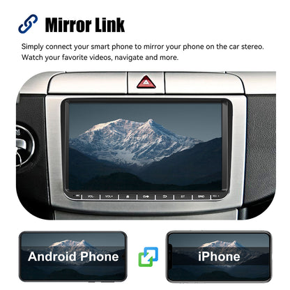 9" Android 14 4+64G Wireless CarPlay Stereo for VW Golf/Passat/Polo/Touran/Tiguan GPS NAVI WIFI BT FM EQ
